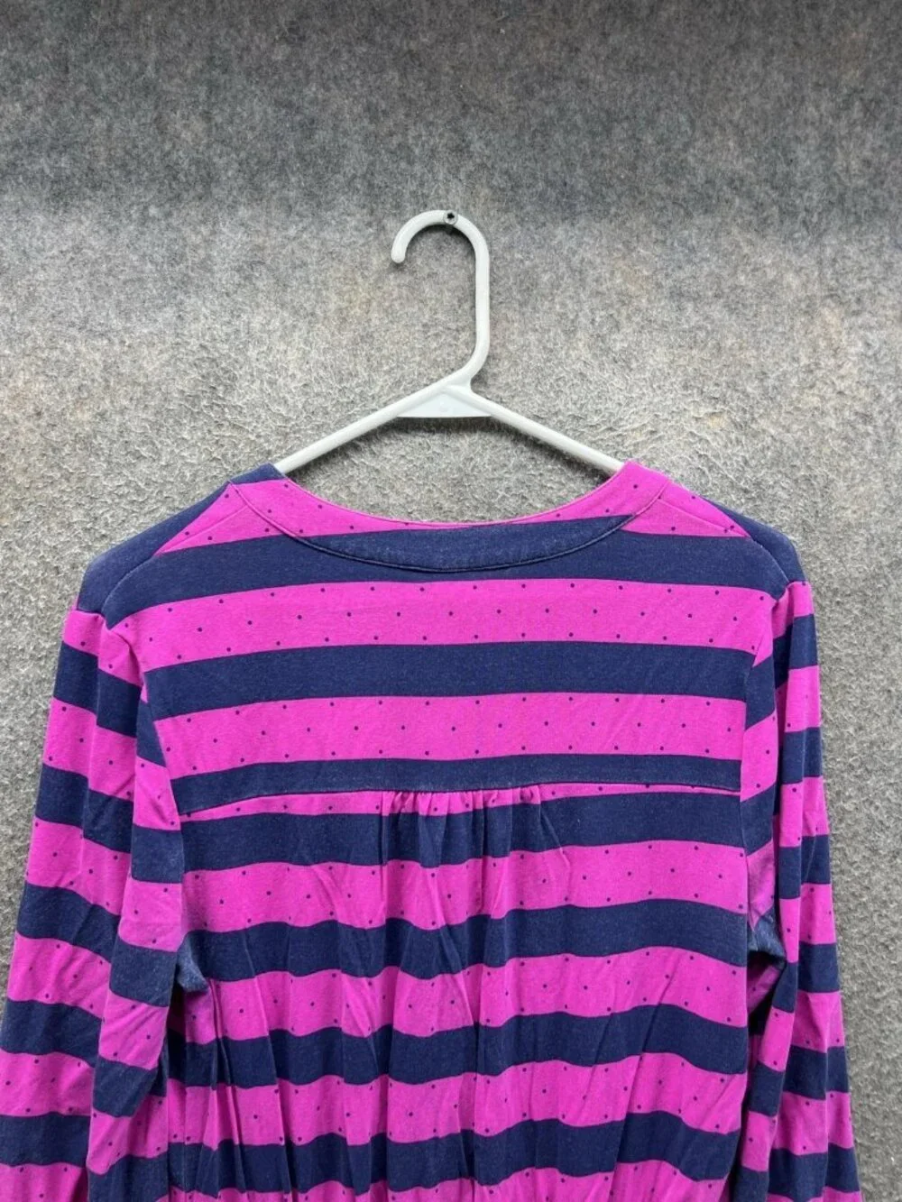 Lilly Pulitzer Dress Womens Small Pink Striped Henley 3/4 Sleeve Fit Flare Short